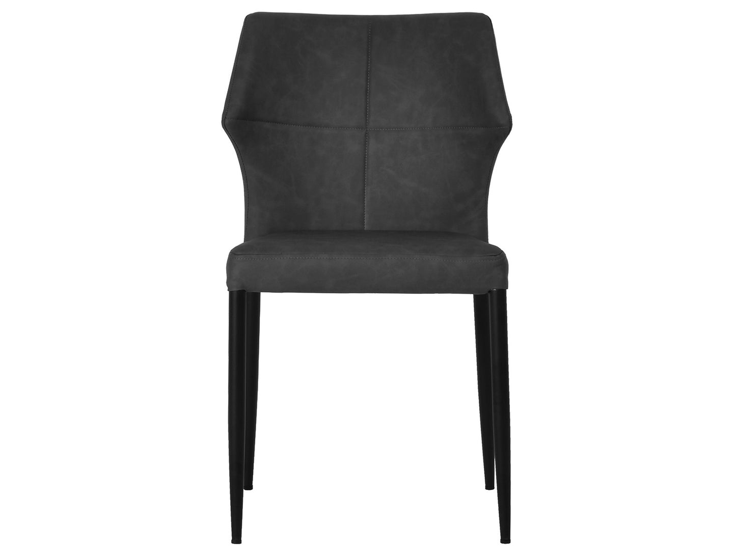 4 stk. Runa Spisebordsstole, sort PU på sæde/ryg, sort metal ben.
