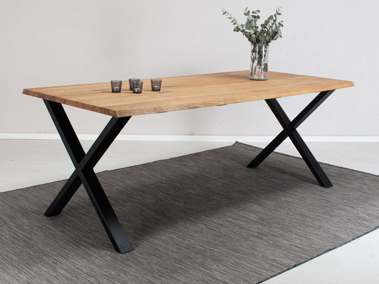 1 stk. Curve Bordplade, natur olieret.