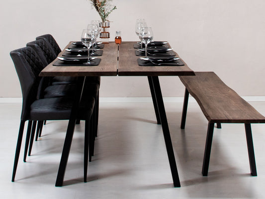 1 stk. Curve Bordplade, smoked olieret.