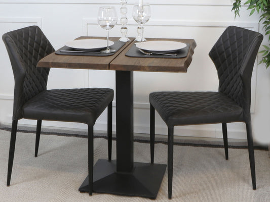 1 stk. Dallas stel til bordplade, sort lakeret stål.