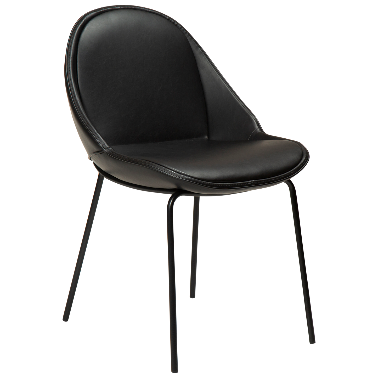 2 stk. ARCH Spisebordsstol sort kunstlæder, sort metal