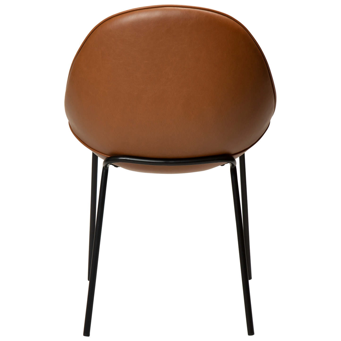 2 stk. ARCH Spisebordsstol brun kunstlæder, sort metal