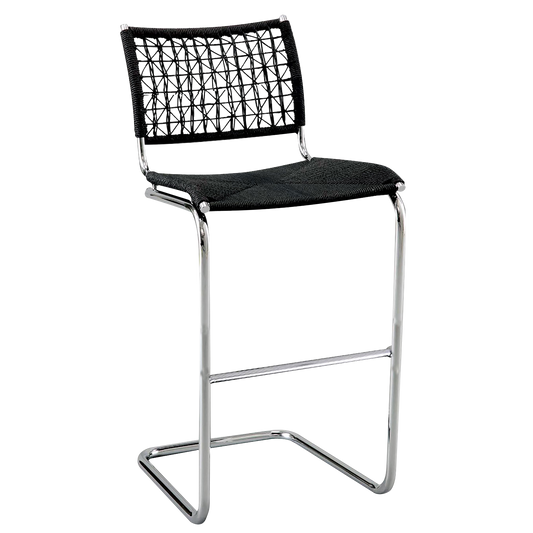 2 stk. BETA Barstol Sort, krom stel