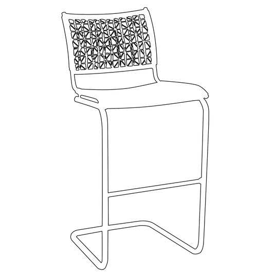 2 stk. BETA Counter Barstol Natur, krom stel