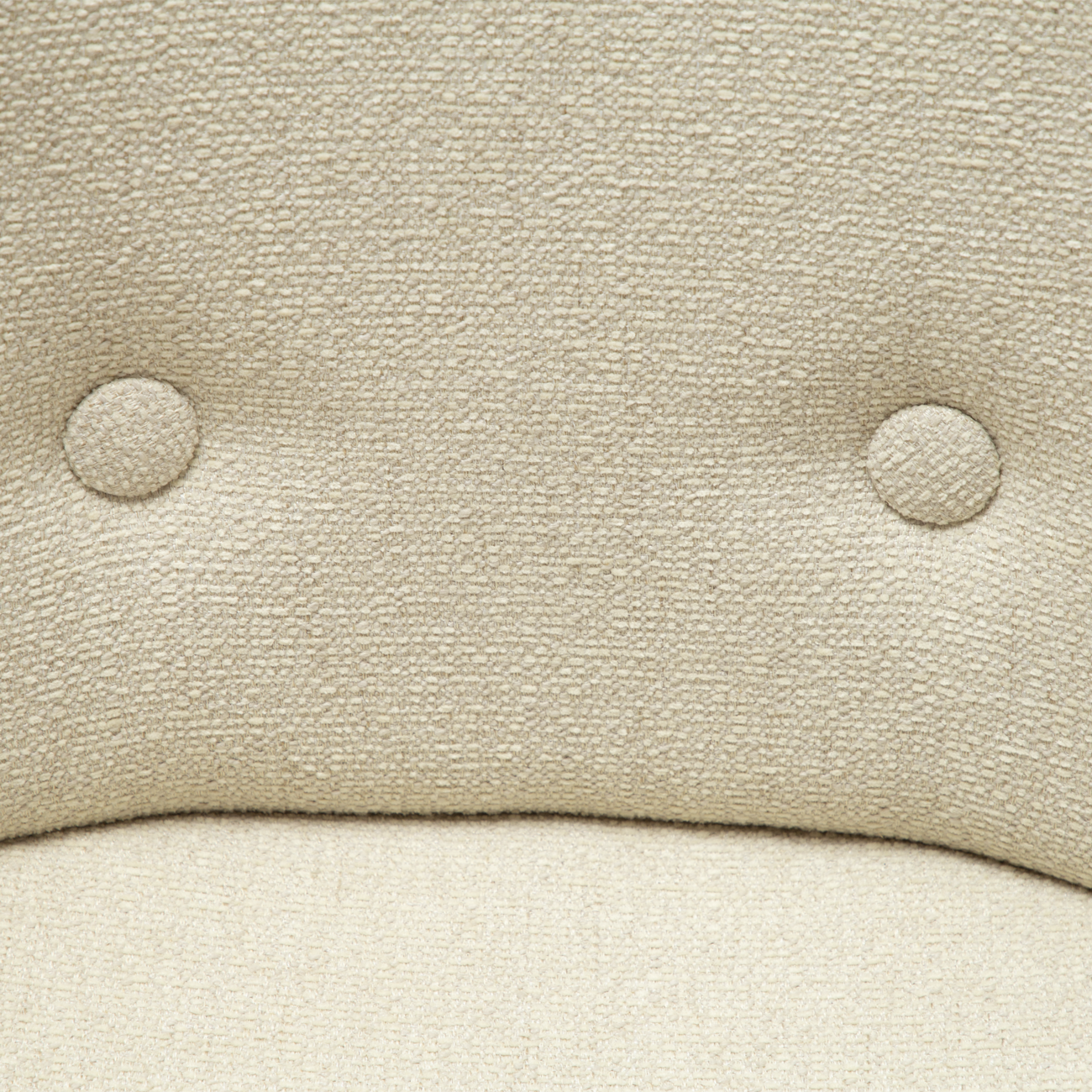 2 stk. BRACE Stole, hvid/beige bouclé stof, sorte metal ben.