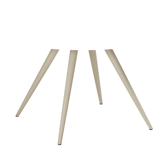 Bordben for ECLIPSE Bordplade "Rund", hvidmalet metal ben.