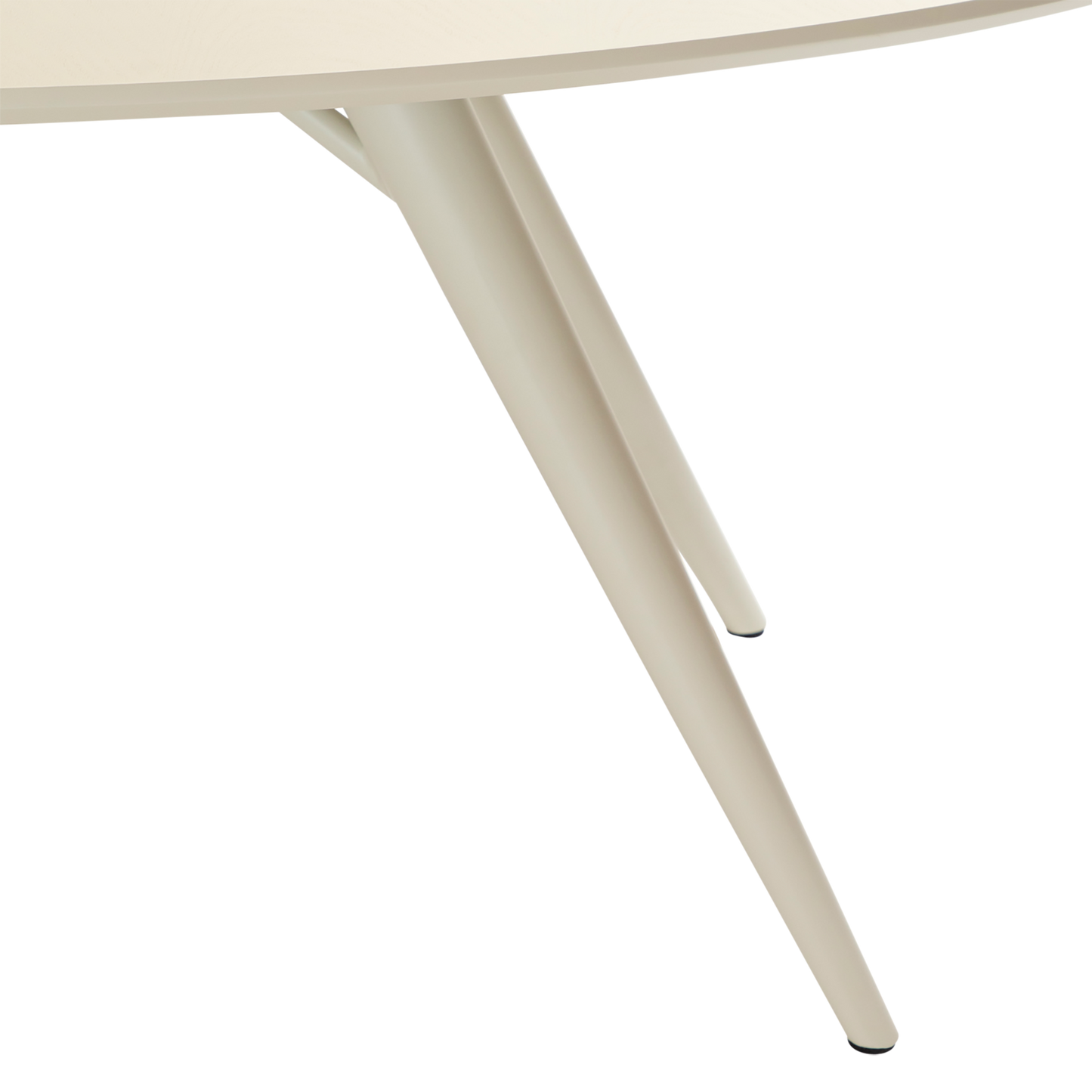 Bordben for ECLIPSE Bordplade "Oval", hvidmalet metal ben.