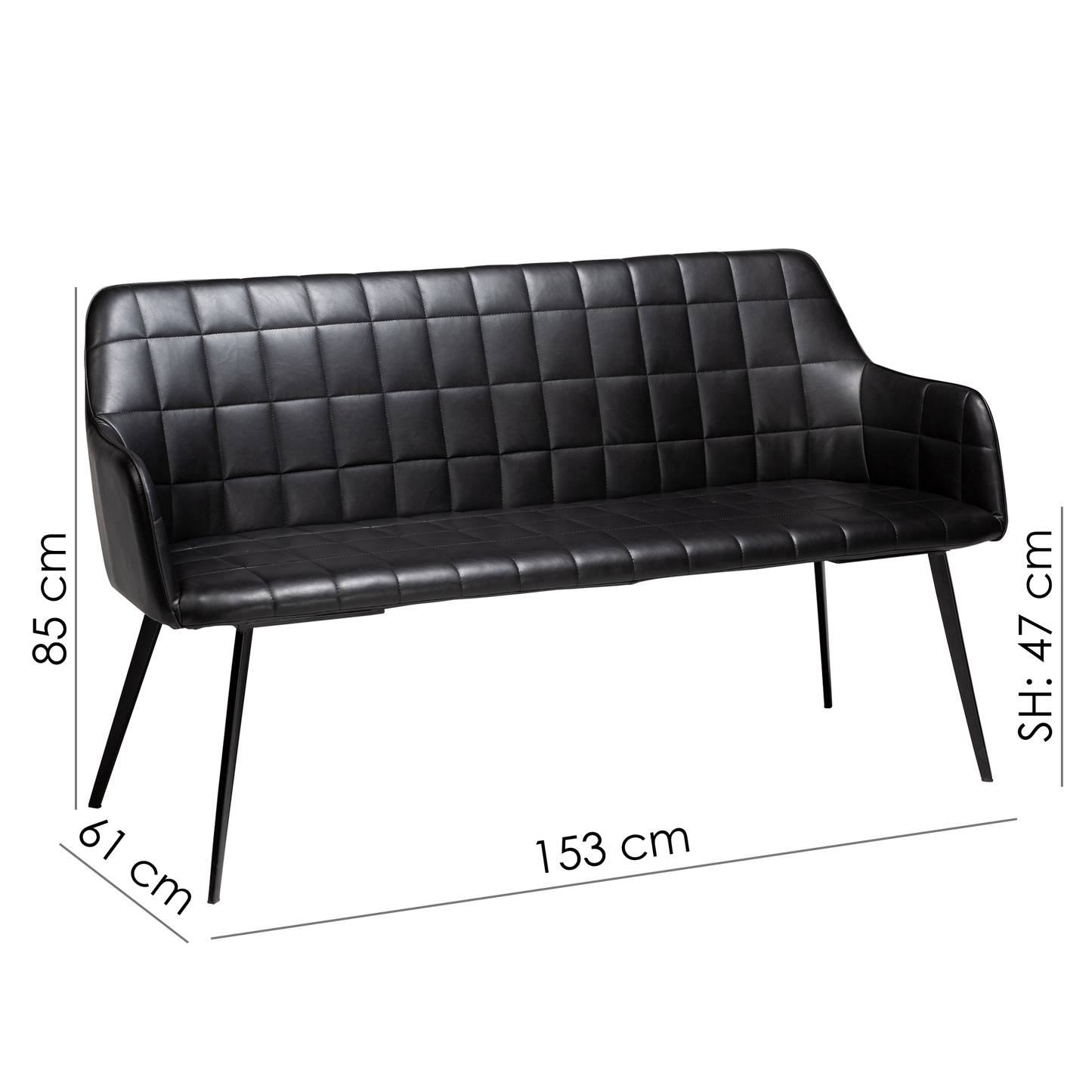 1 stk. EMBRACE Bænk Bronze Fløjl - Flammehæmmende