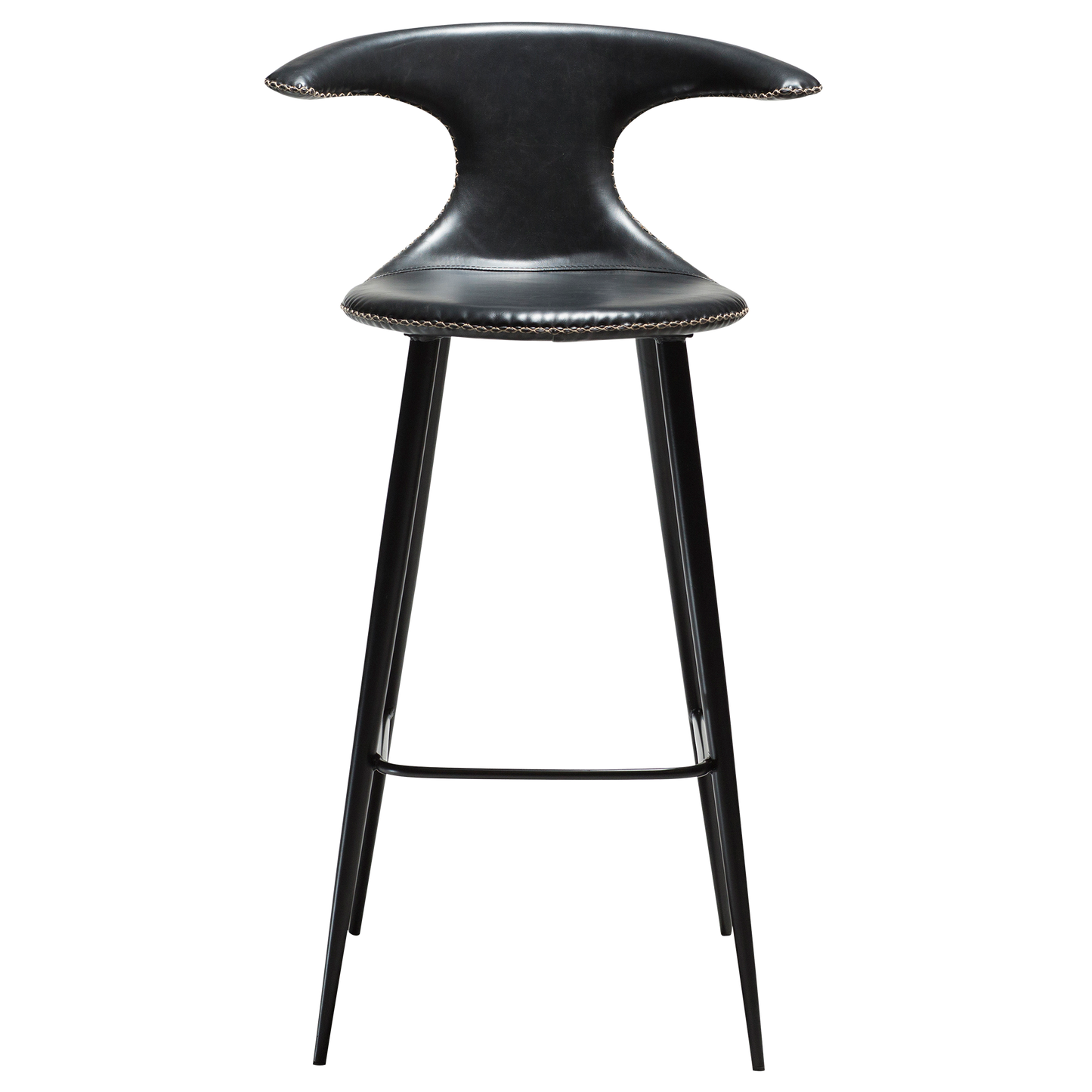 2 stk. FLAIR Barstole, sort kunstlæder, sorte metal ben.