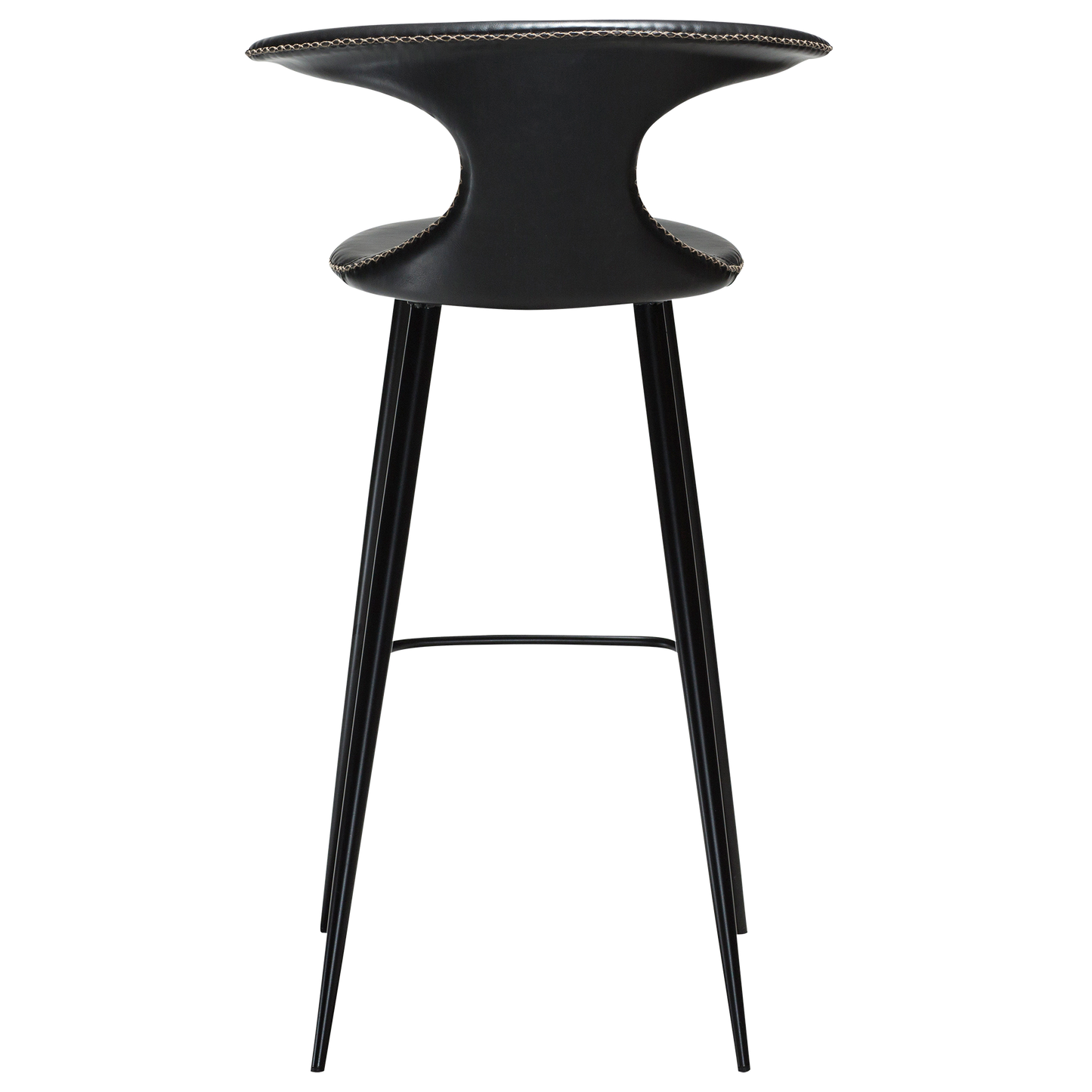 2 stk. FLAIR Barstole, sort kunstlæder, sorte metal ben.