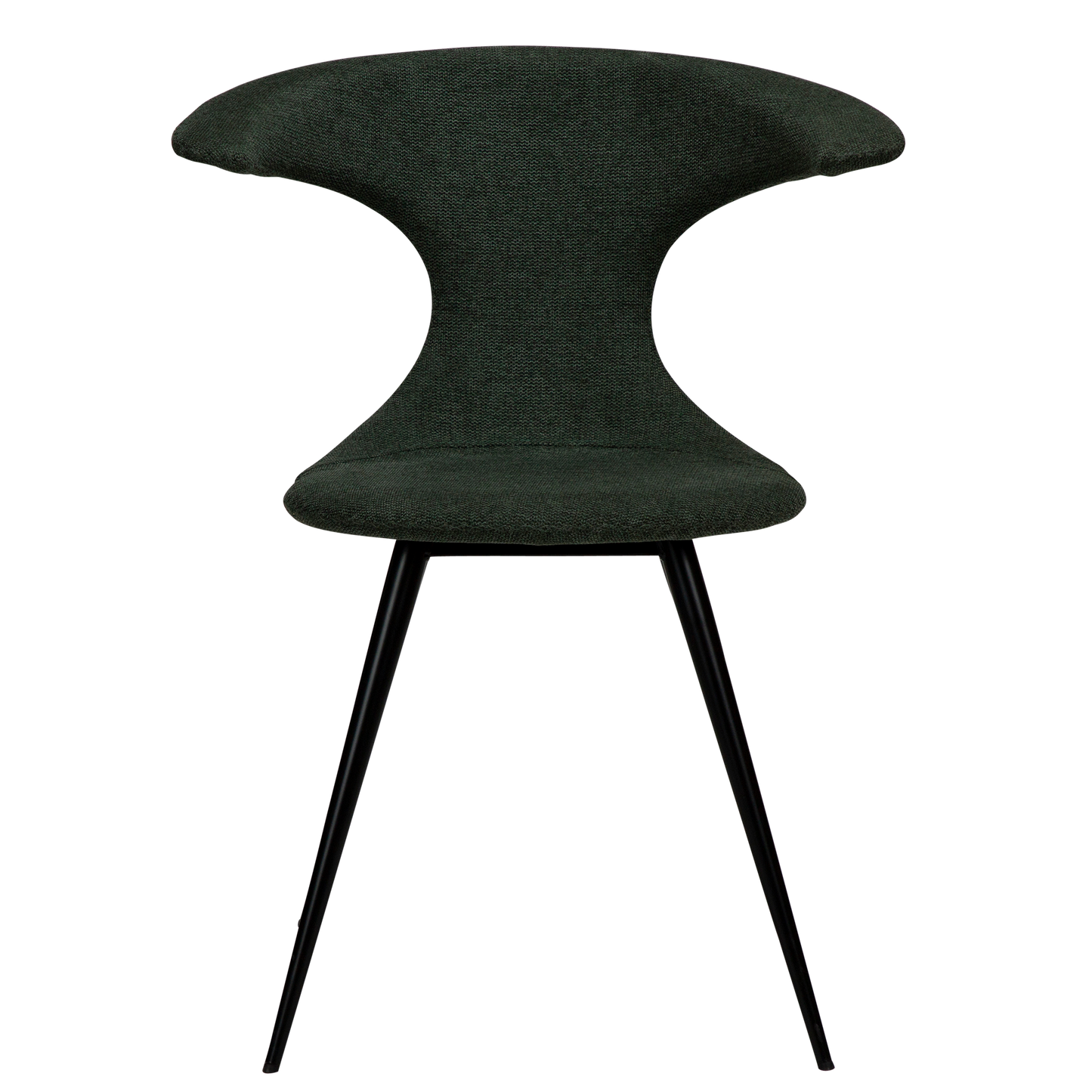 2 stk. FLAIR Stol grøn stof, sort metal