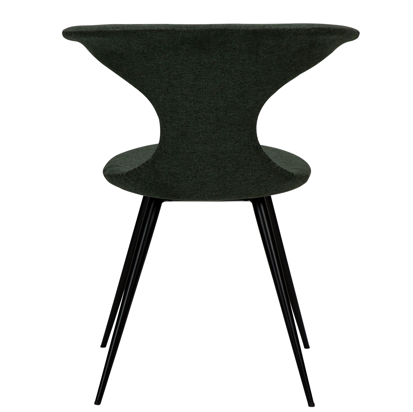 2 stk. FLAIR Stol grøn stof, sort metal