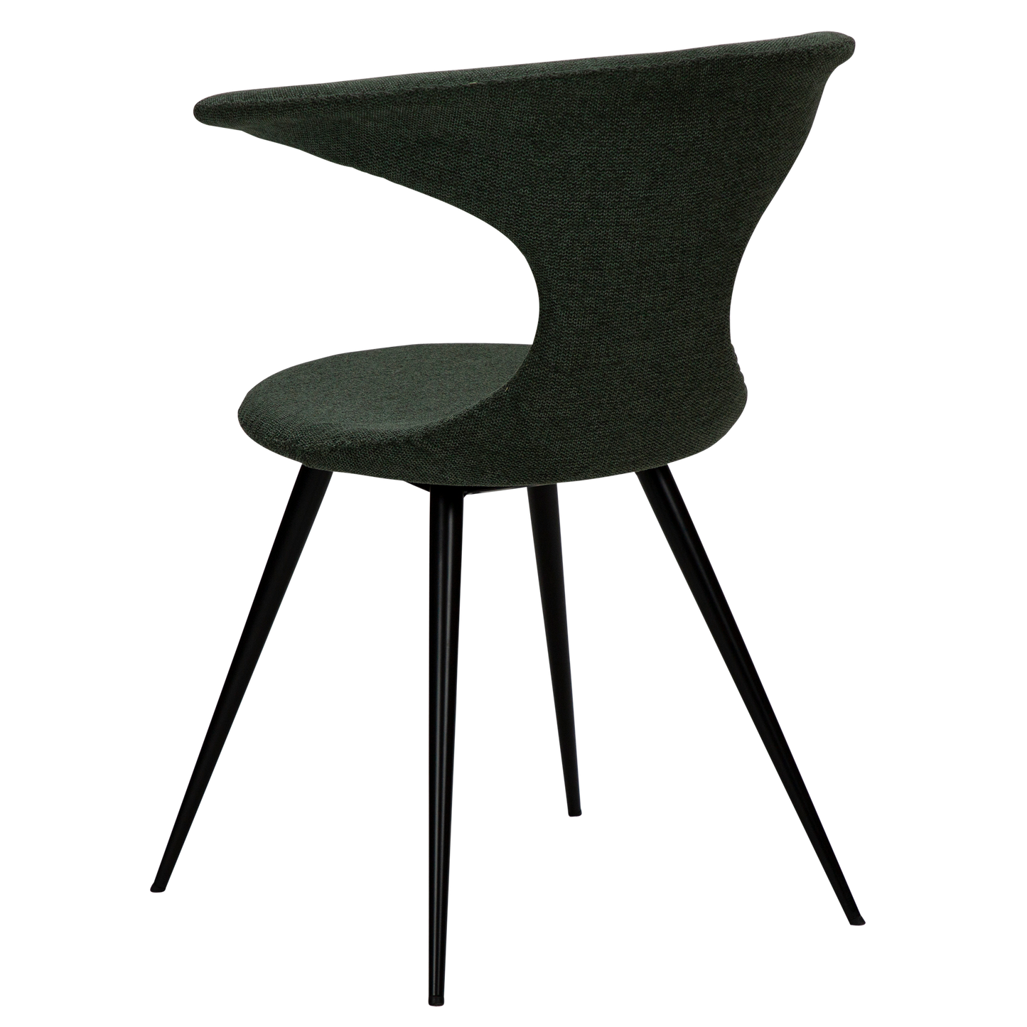 2 stk. FLAIR Stol grøn stof, sort metal