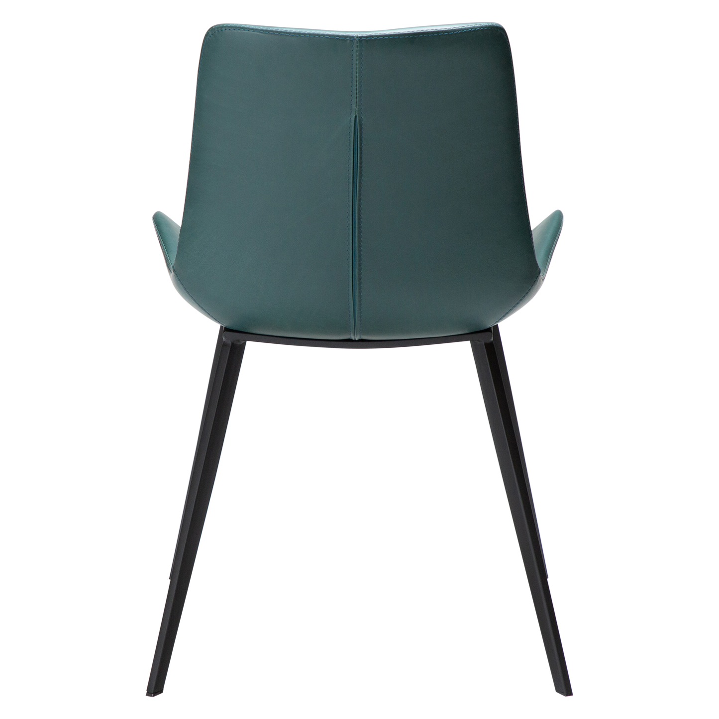 2 stk. HYPE Spisebordsstole, grøn kunstlæder, sorte metal ben.