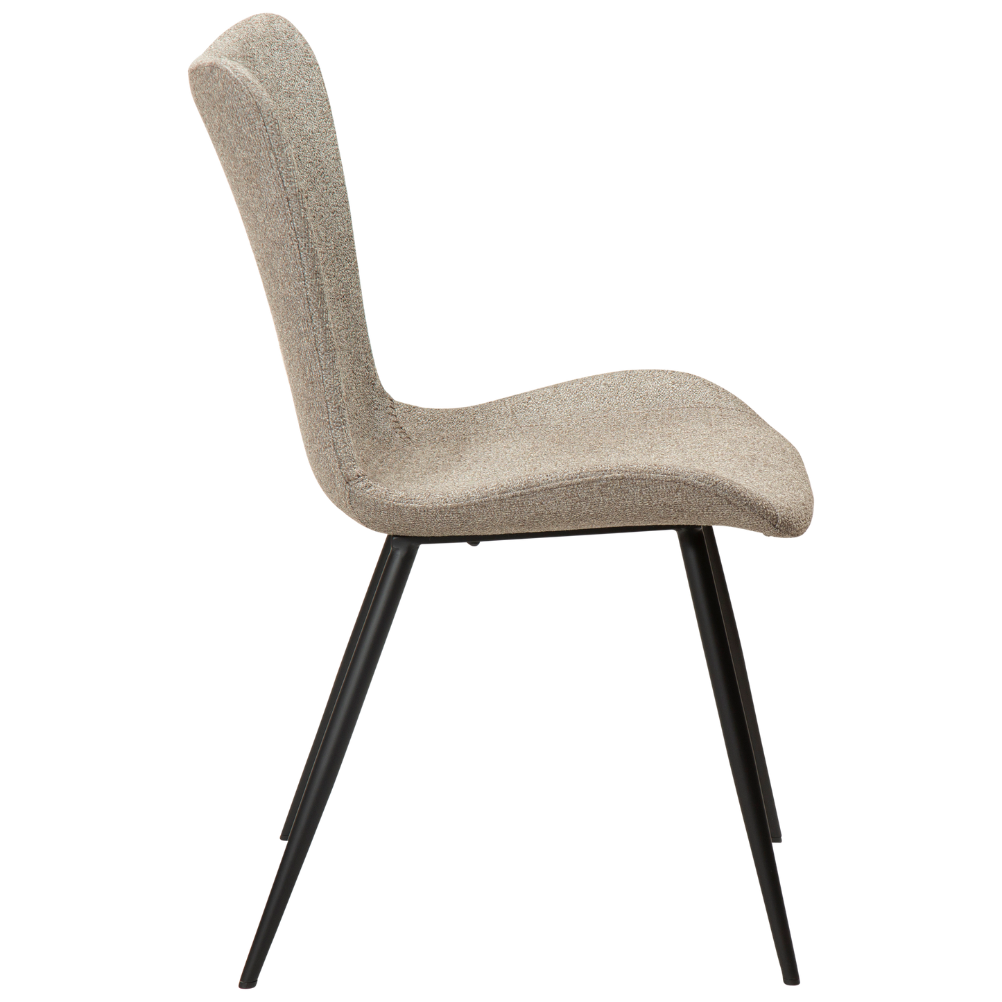 2 stk. MEDUSA Stol brun/beige bouclé stof, sort metal