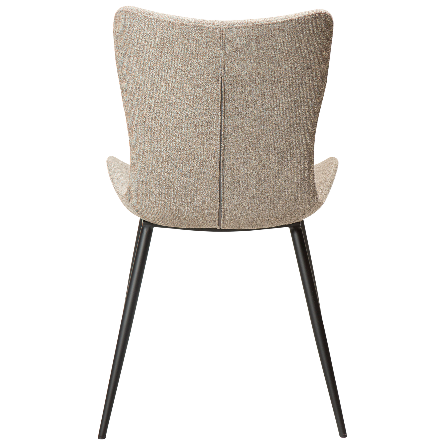 2 stk. MEDUSA Stol brun/beige bouclé stof, sort metal