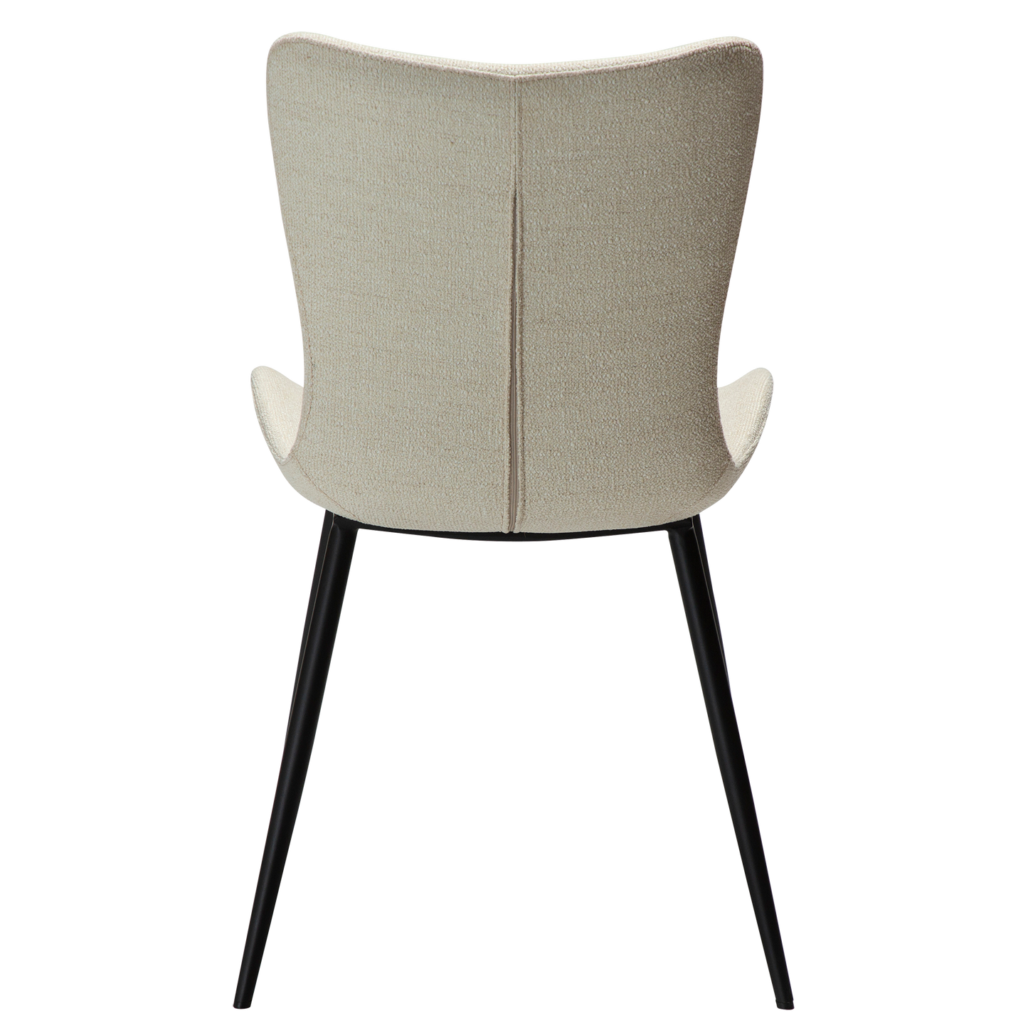 2 stk. MEDUSA Stol hvid/beige bouclé stof, sort metal.