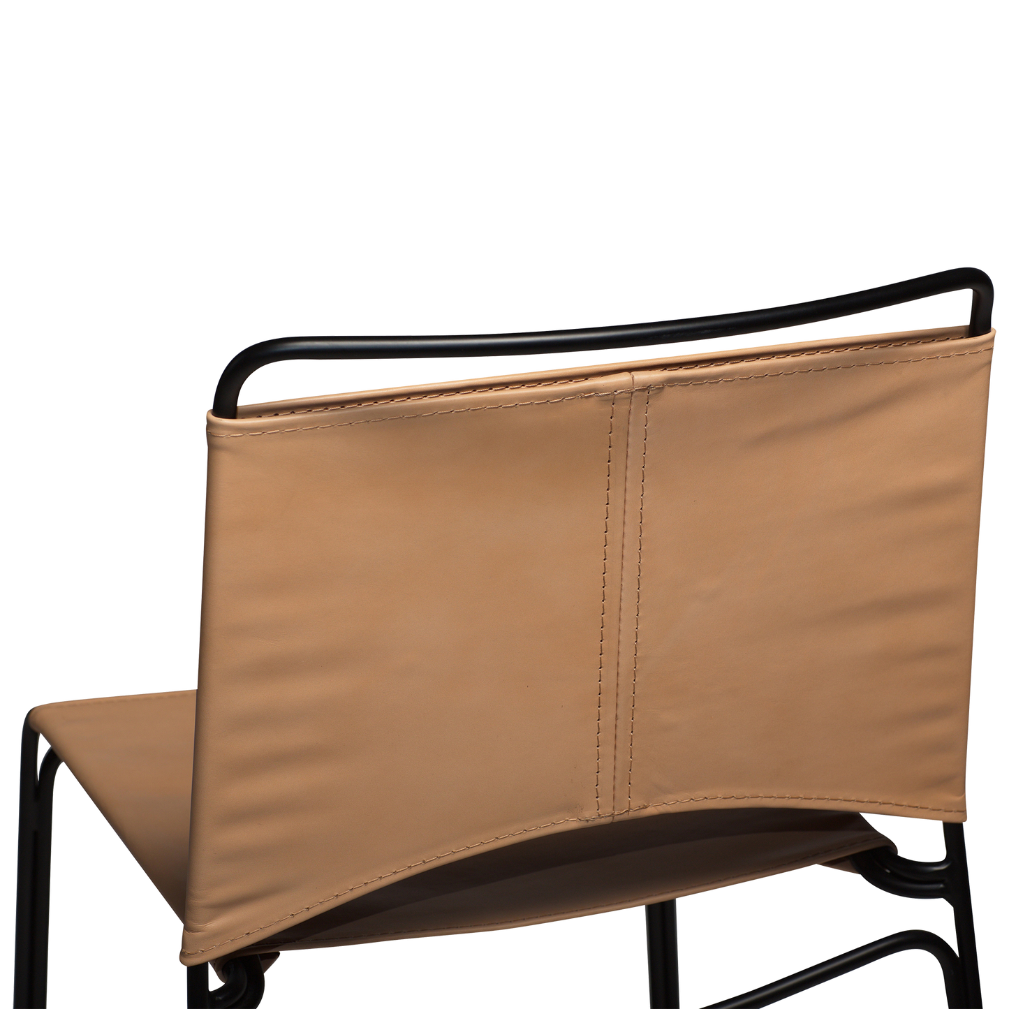 4 stk. PAZ Stol beige kunstlæder, sort metal