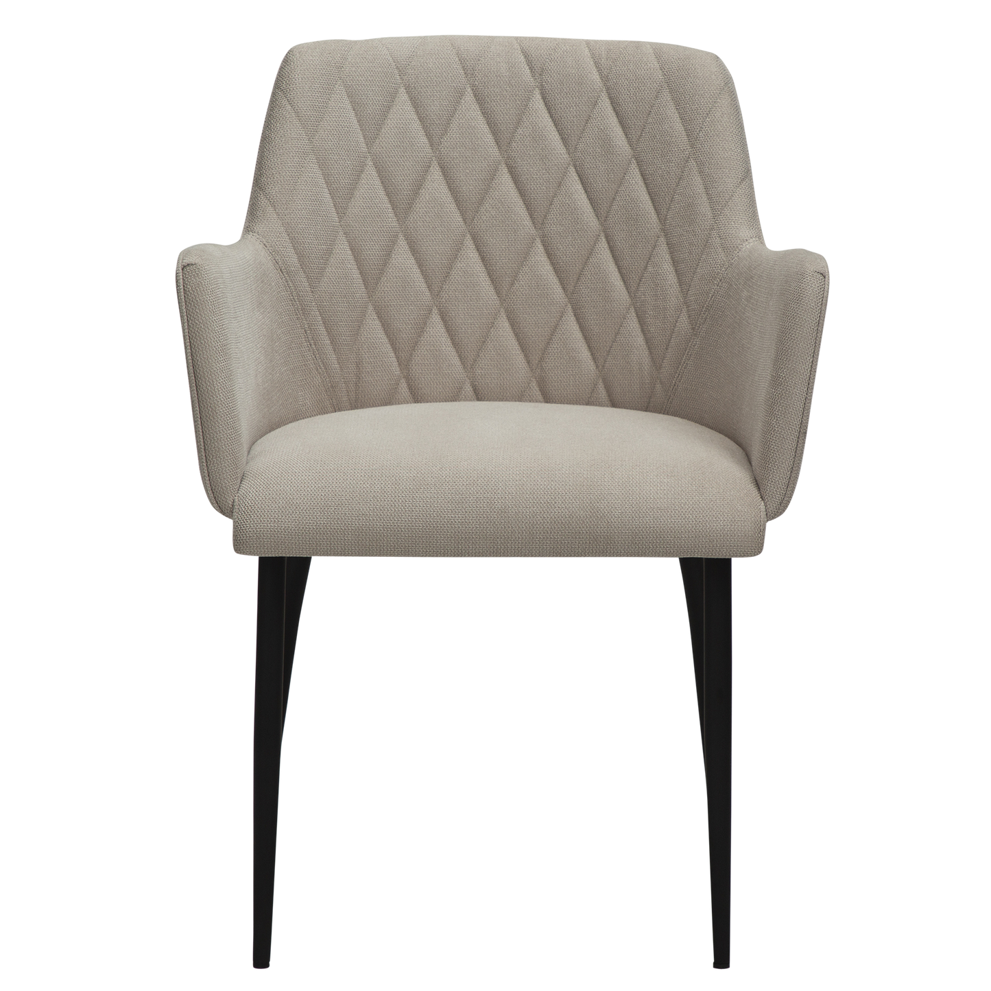 2 stk. ROMBO Stol beige, sort metal