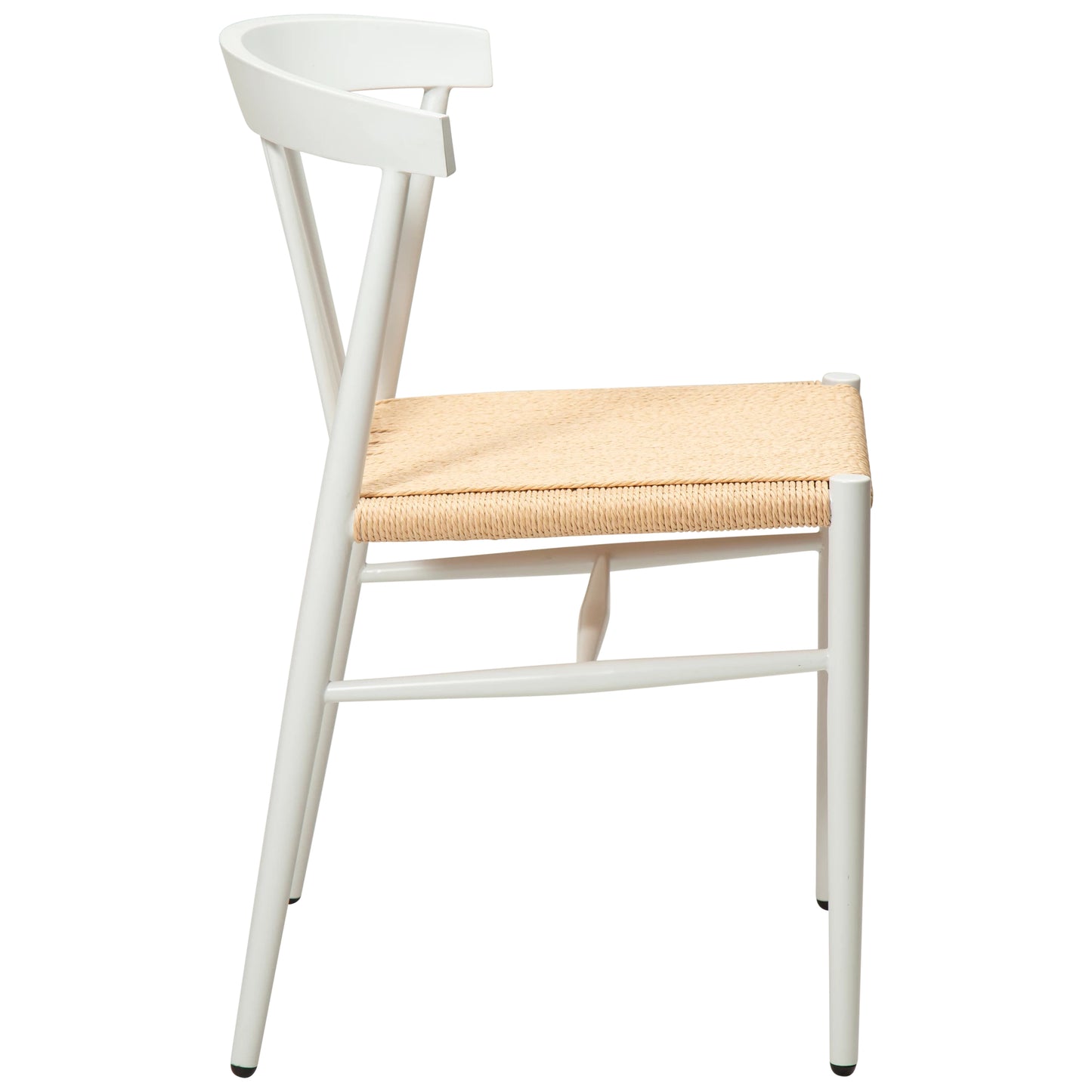 2 stk. SAVA Spisebordsstol beige snor, hvid metal