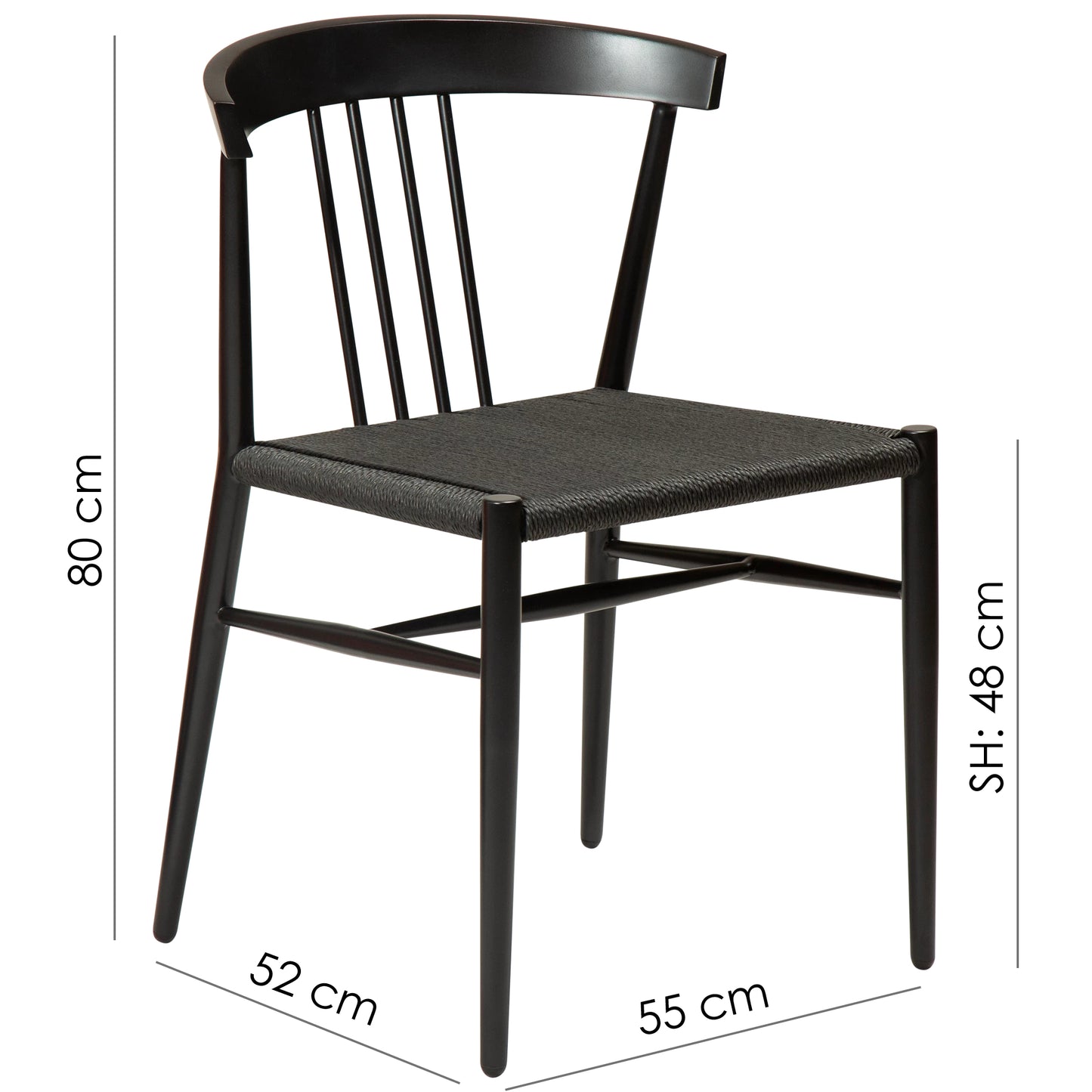 2 stk. SAVA Spisebordsstol beige snor, hvid metal