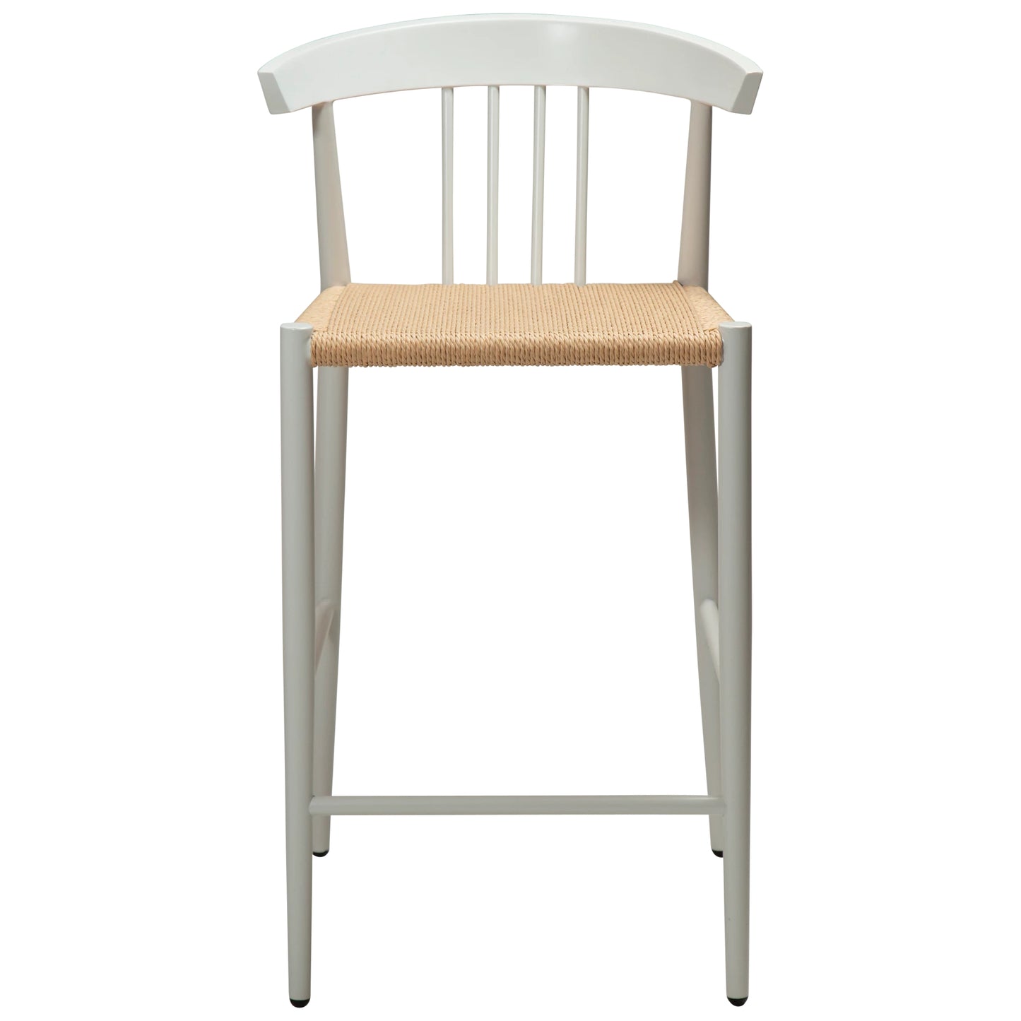 2 stk. SAVA Counter Barstol beige snor, hvid metal