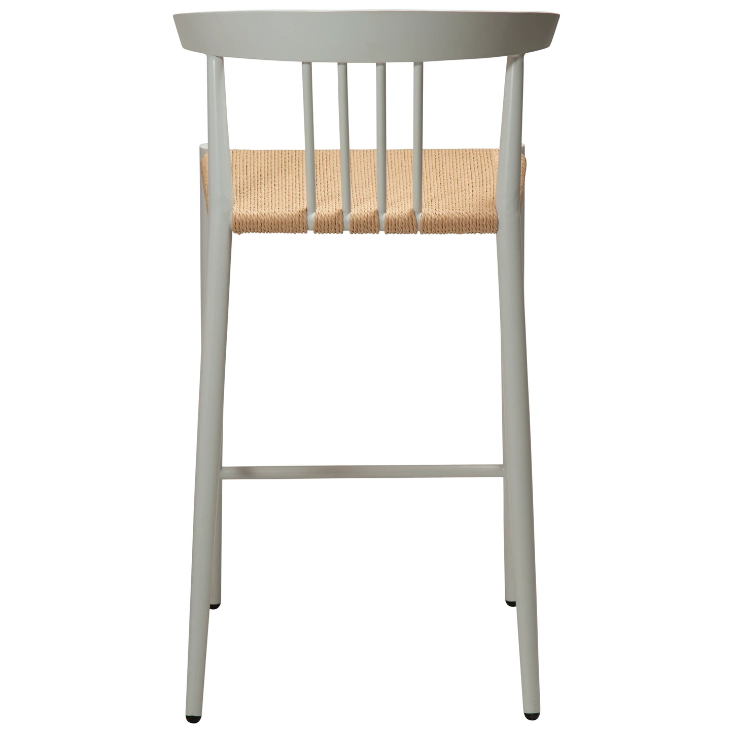 2 stk. SAVA Counter Barstol beige snor, hvid metal