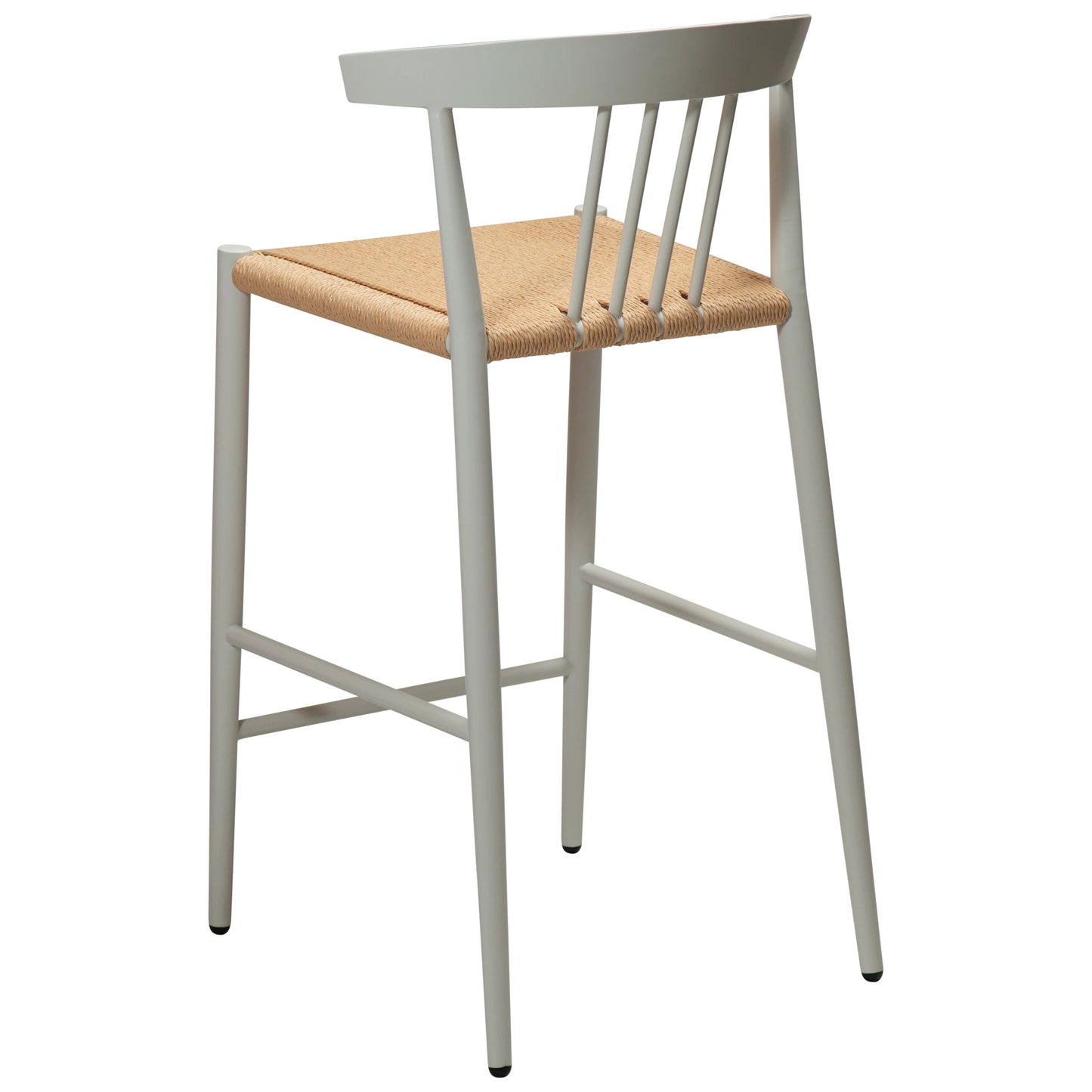 2 stk. SAVA Counter Barstol beige snor, hvid metal
