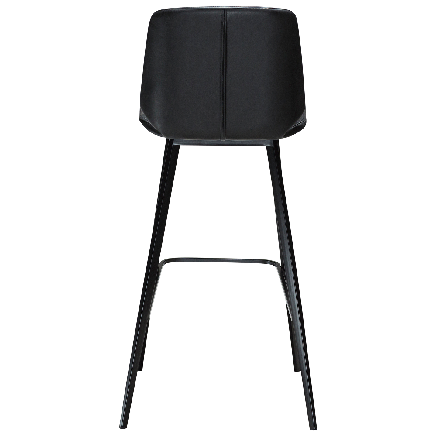 2 stk. SWING Barstol sort kunstlæder, sort metal