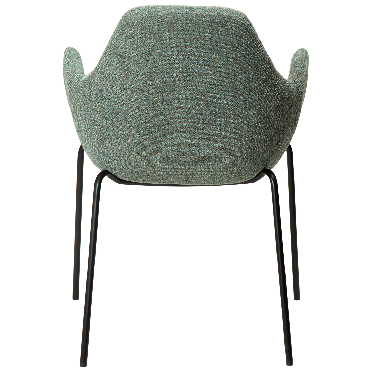 1 stk. ZIMMER Stol grønt stof, sort metal