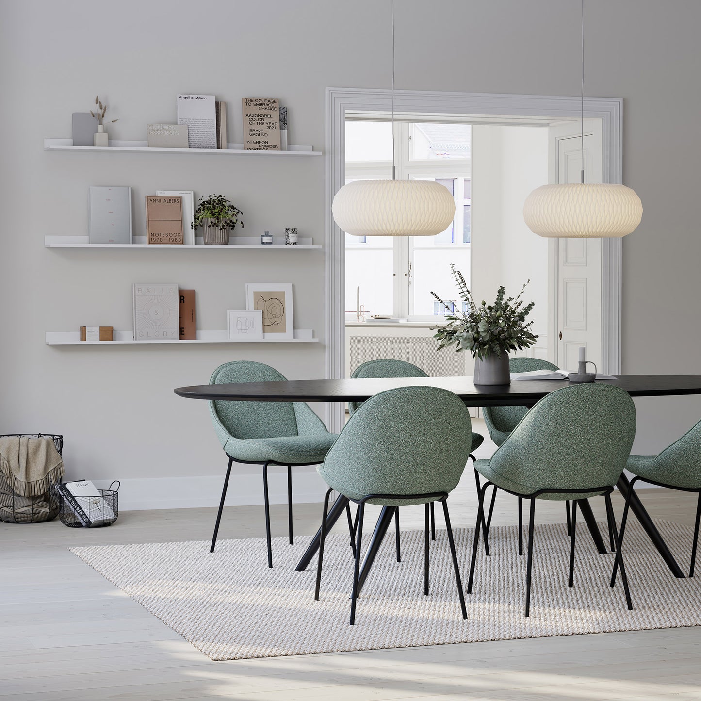 2 stk. ARCH Spisebordsstol brun kunstlæder, sort metal