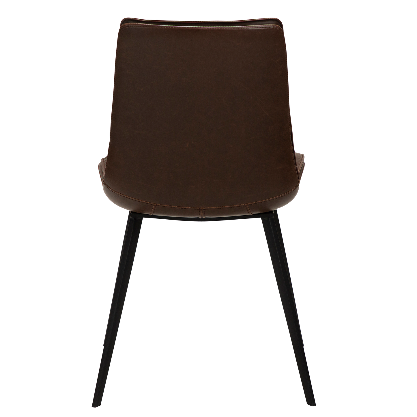 2 stk. FIERCE Stol brun kunstlæder, sort metal