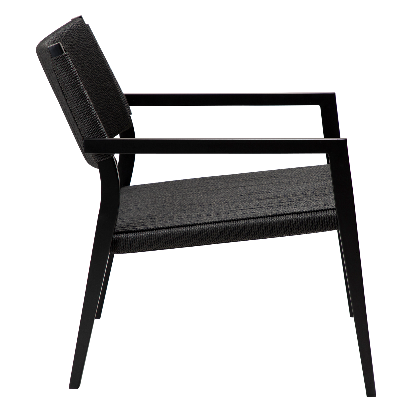 2 stk. LOOP Loungestole, sort snor, sorte metal ben.