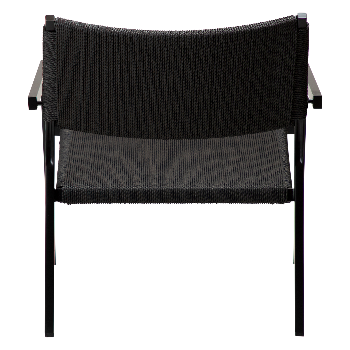 2 stk. LOOP Loungestole, sort snor, sorte metal ben.