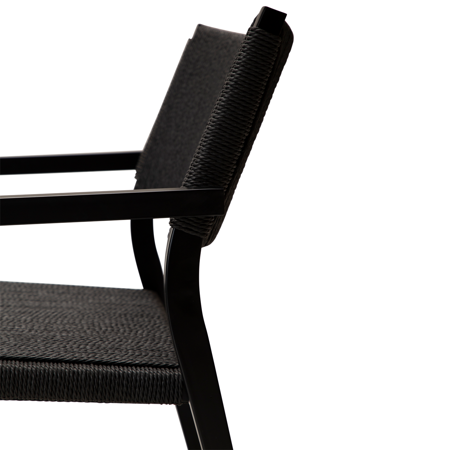 2 stk. LOOP Loungestole, sort snor, sorte metal ben.