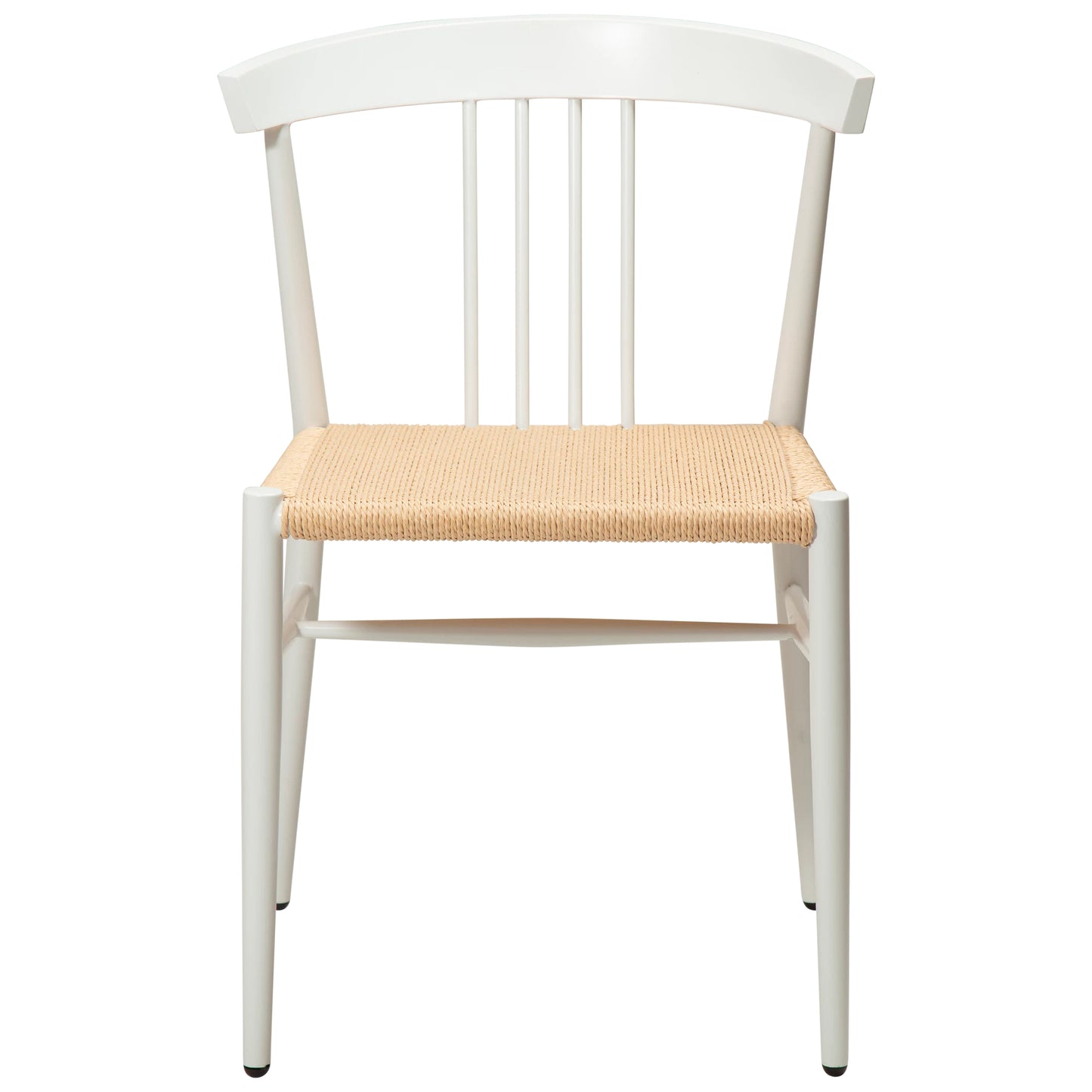 2 stk. SAVA Spisebordsstol beige snor, hvid metal