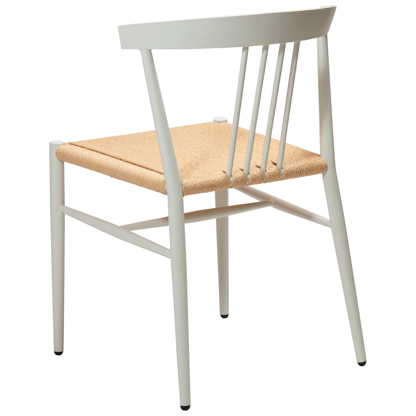 2 stk. SAVA Spisebordsstol beige snor, hvid metal
