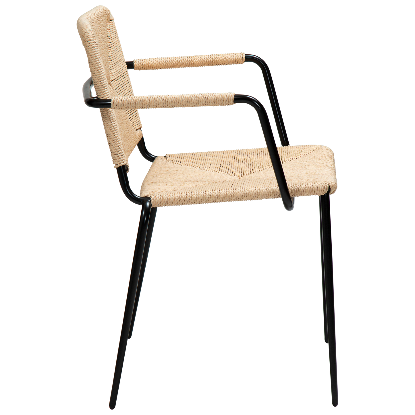 2 stk. STILETTO Stol, natur snor, sort metal