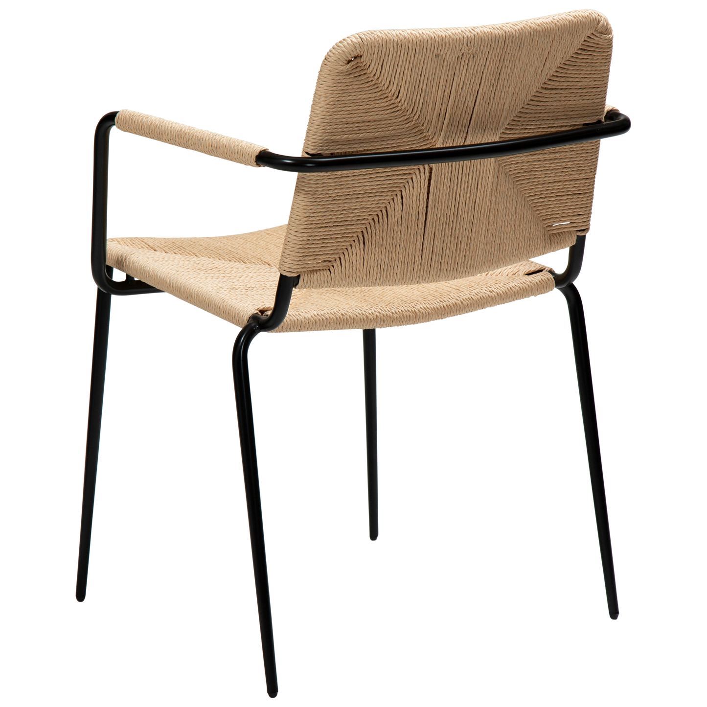 2 stk. STILETTO Stol, natur snor, sort metal