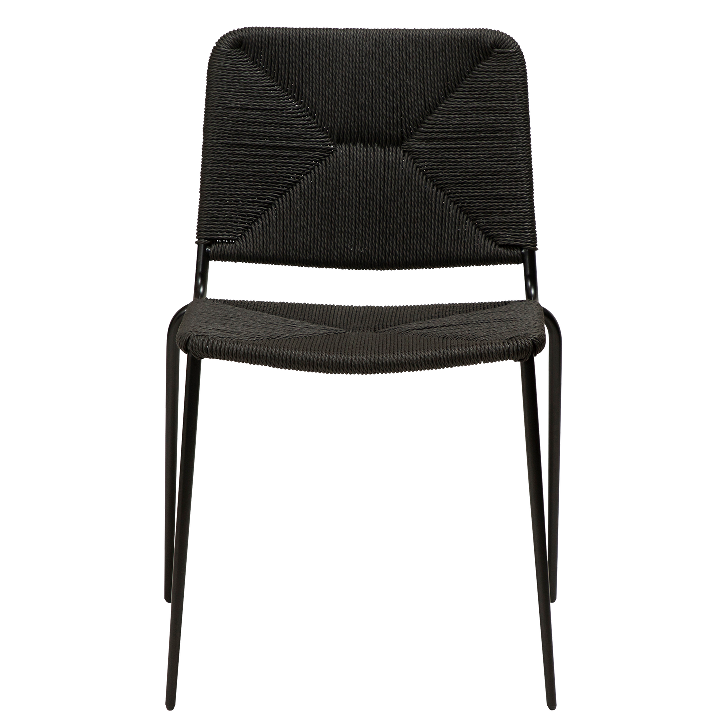 2 stk. STILETTO Stol, sort snor, sorte metal ben.
