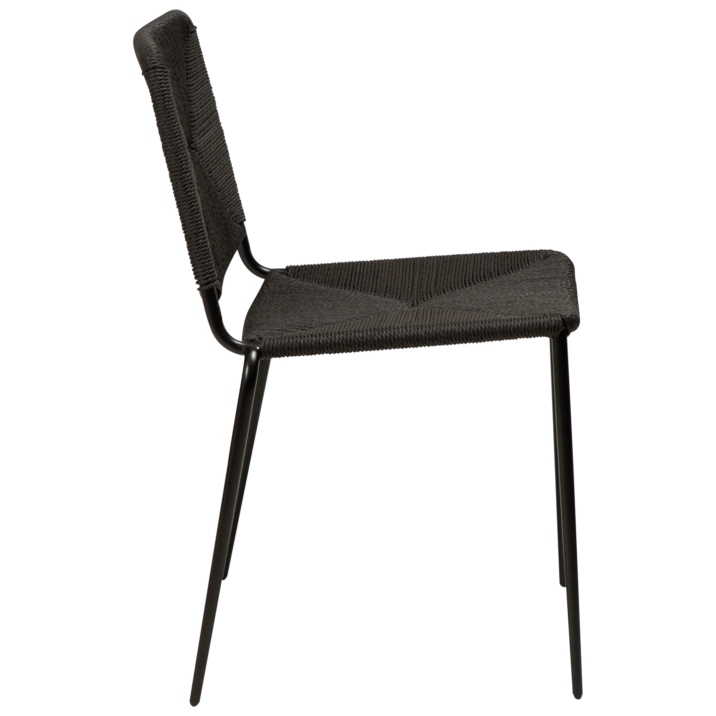 2 stk. STILETTO Stol, sort snor, sorte metal ben.