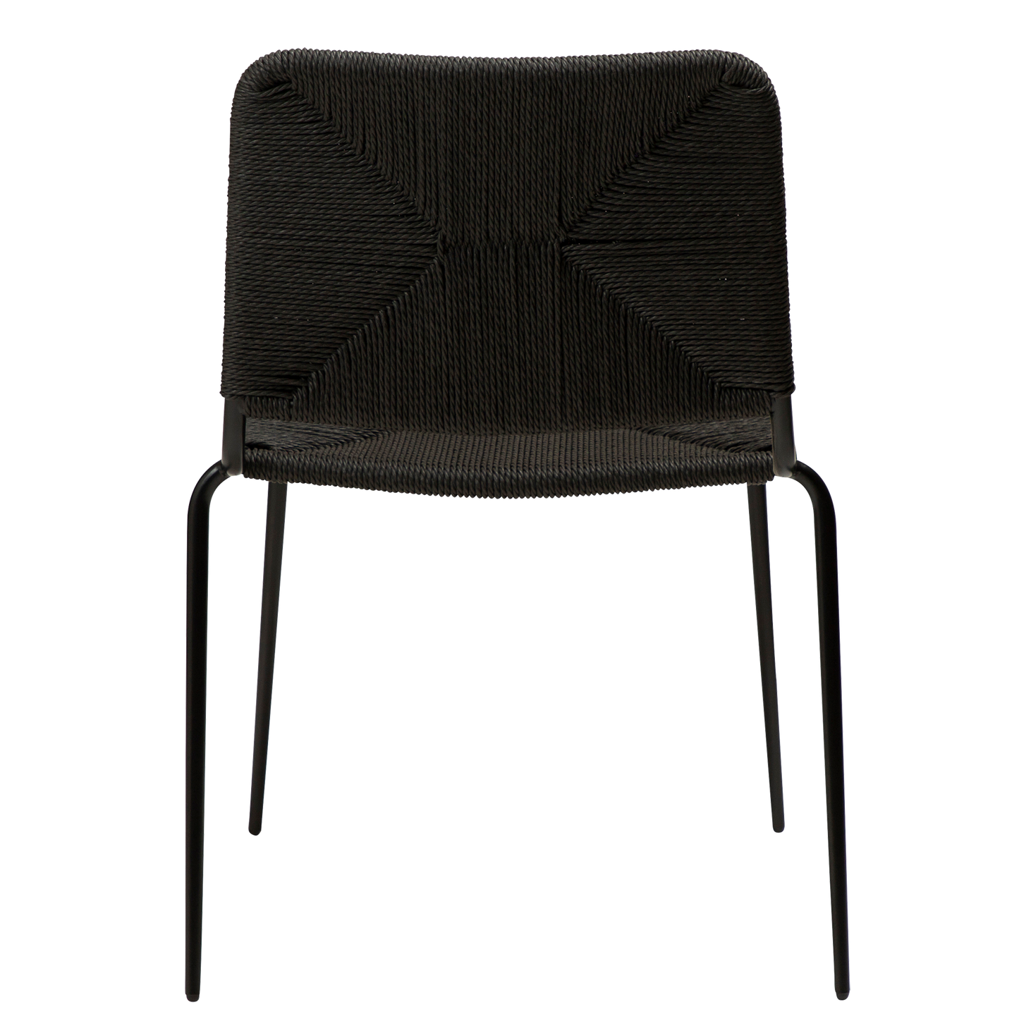 2 stk. STILETTO Stol, sort snor, sorte metal ben.
