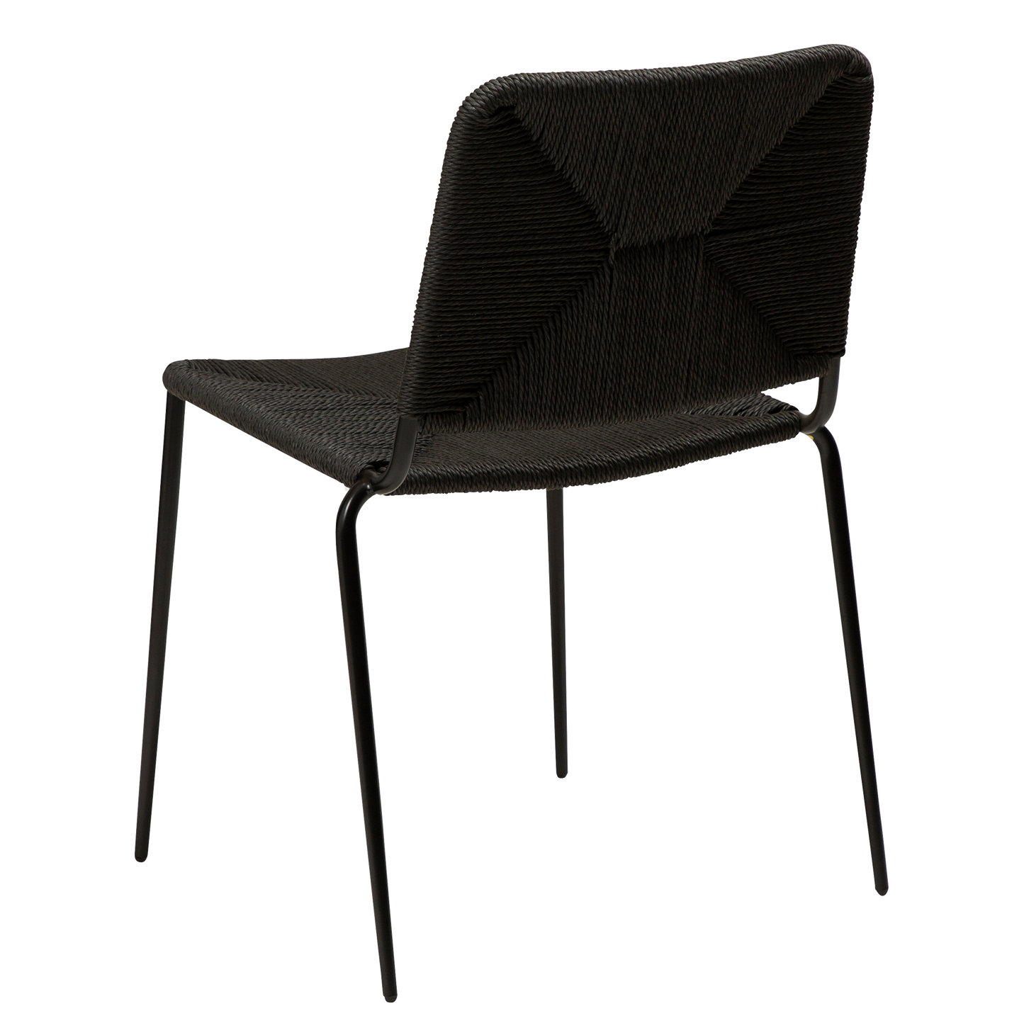 2 stk. STILETTO Stol, sort snor, sorte metal ben.