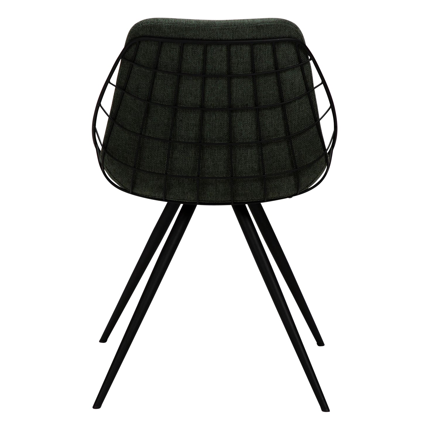 2 stk. SWAY Spisebordsstol grønt stof, sort metal