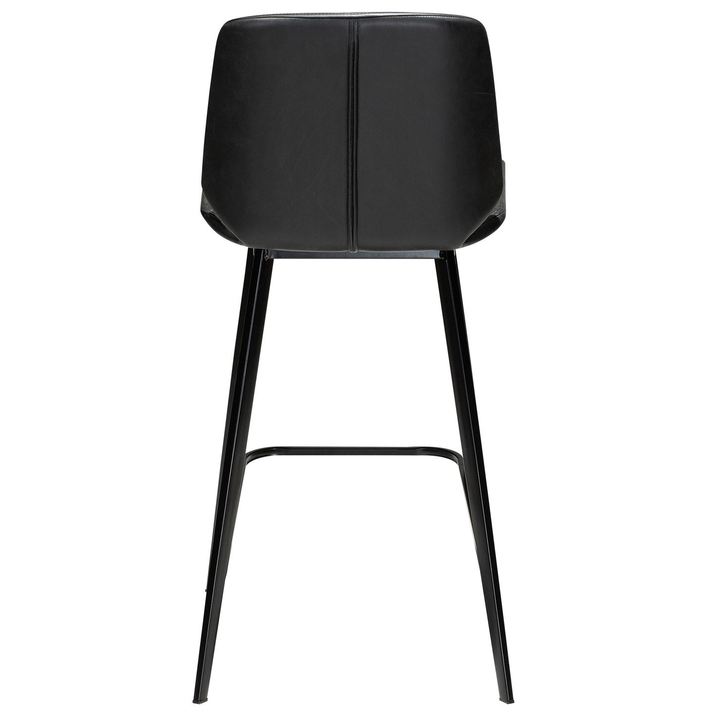 2 stk. SWING Counter Barstol, sort kunstlæder, sorte metal ben.